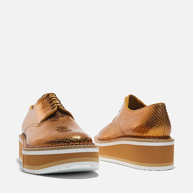 DERBIES - BROOK, yellow metallic || OUTLET - Clergerie Paris - USA