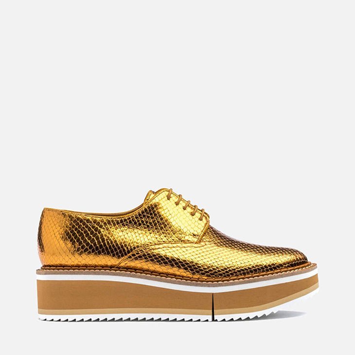 DERBIES - BROOK, yellow metallic || OUTLET - Clergerie Paris - USA