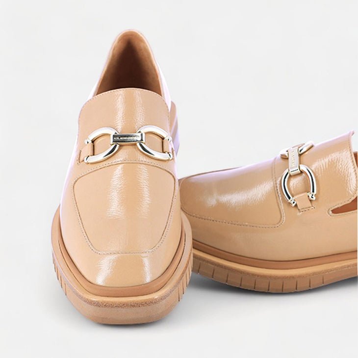 LOAFERS - BUMPER, varnished beige || OUTLET - Clergerie Paris - USA