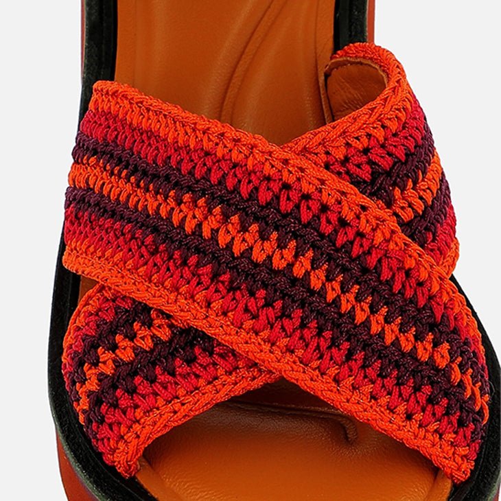 SANDALS - CARYA, crochet red - Clergerie Paris - USA