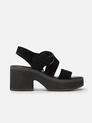 SANDALS - CELTY, black suede - Clergerie Paris - USA