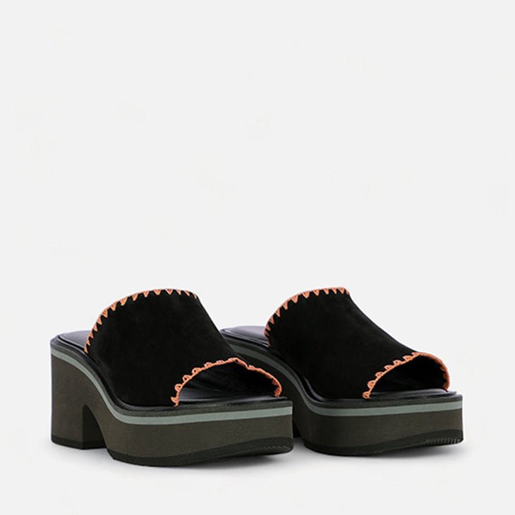 MULES - CESSY, suede black - Clergerie Paris - USA