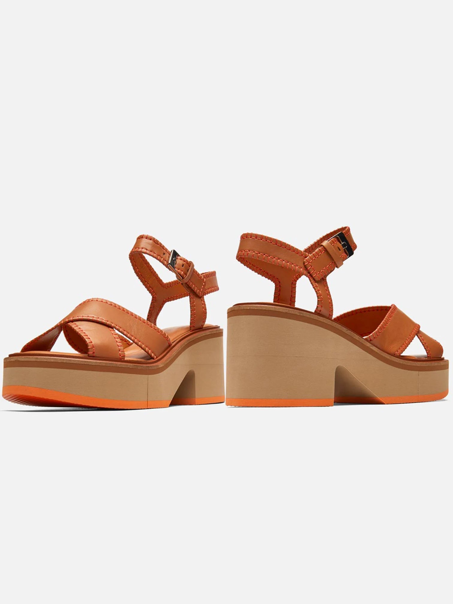 CHARLINE sandals, brown lambskin || OUTLET