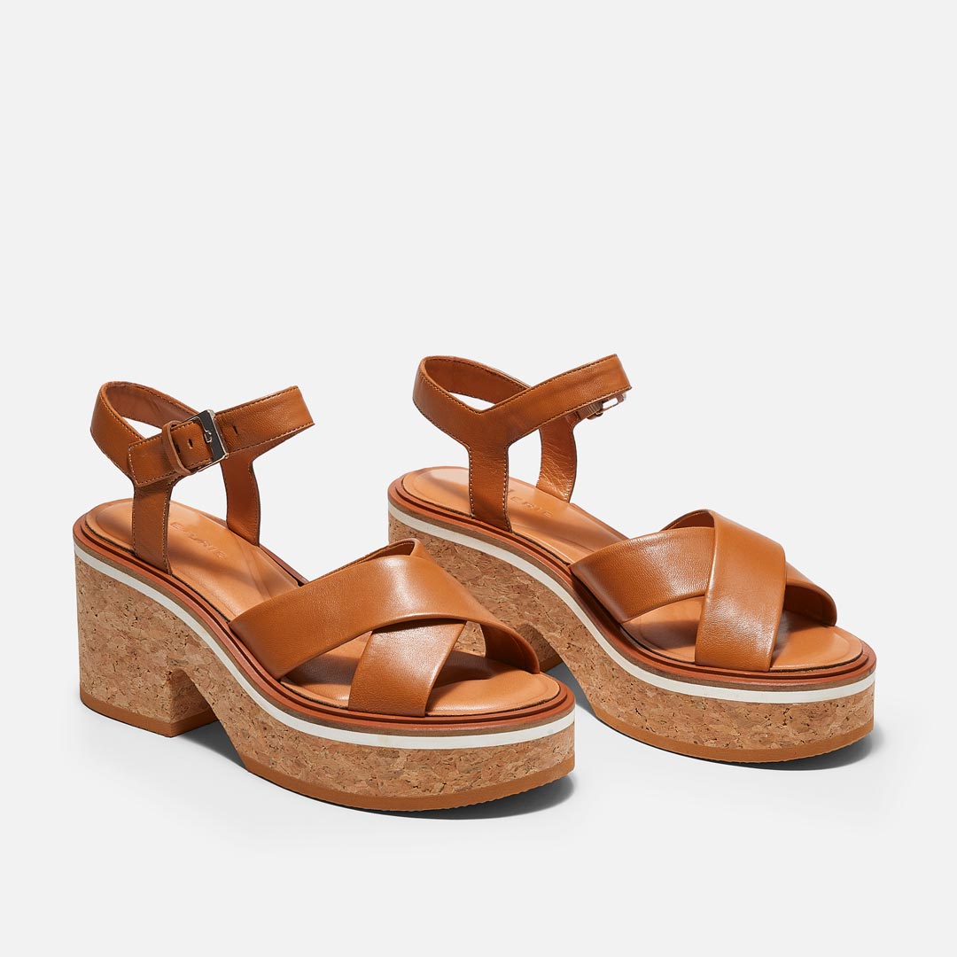 SANDALS - CHARLINE sandals, lambskin rust - CHARLINE8RSTNAPM340 - Clergerie Paris - USA