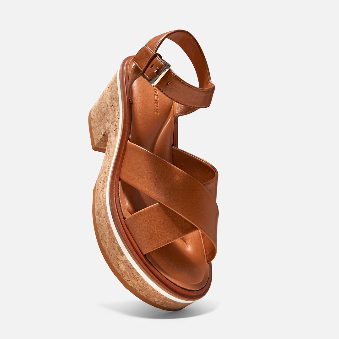 SANDALS - CHARLINE sandals, lambskin rust - CHARLINE8RSTNAPM340 - Clergerie Paris - USA