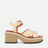 SANDALS - CHARLINE, white python effect - Clergerie Paris - USA