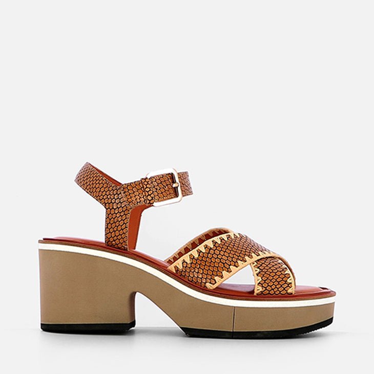 SANDALS - CHARLISR, python effect - Clergerie Paris - USA