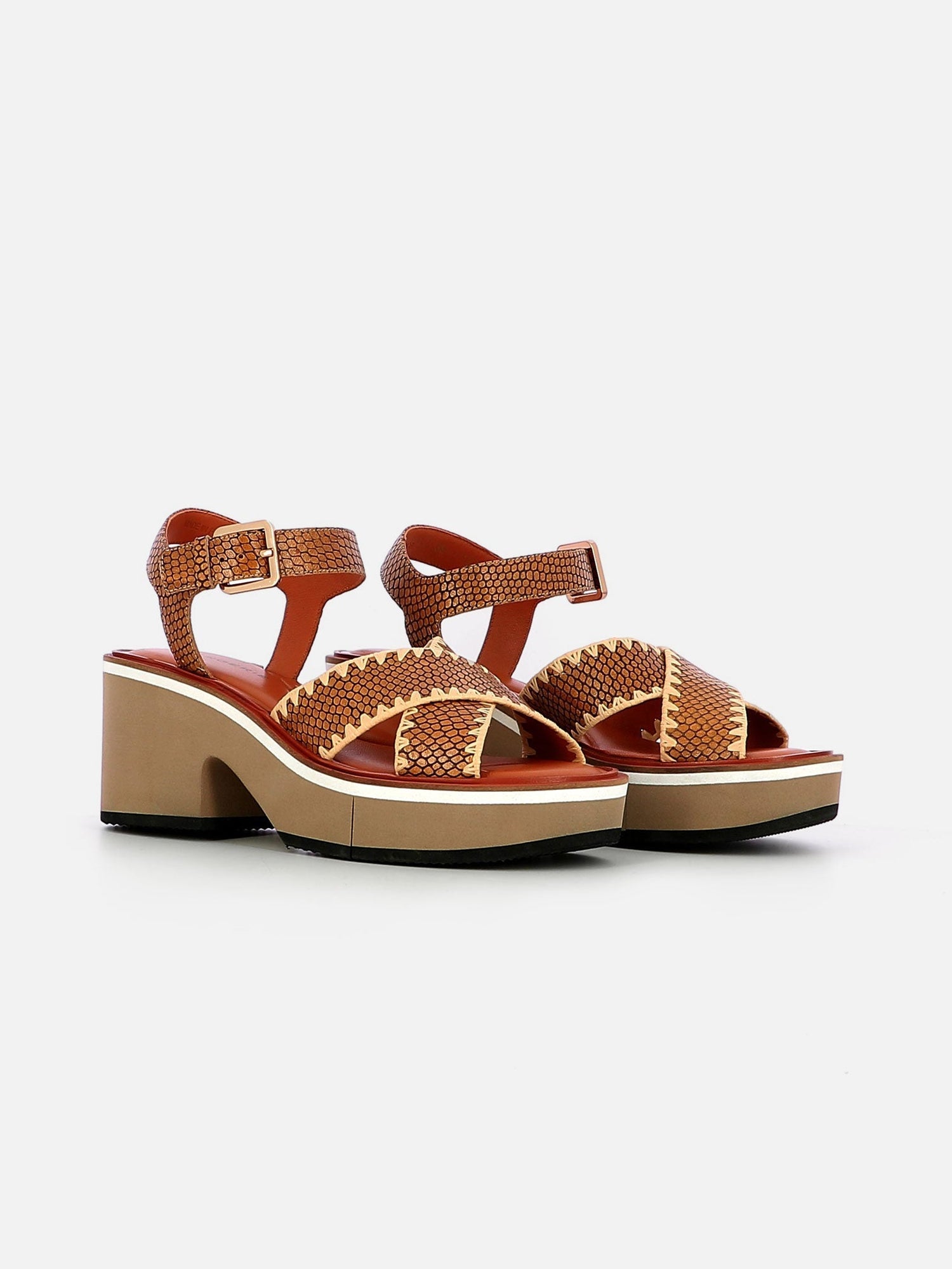 SANDALS - CHARLISR sandals, python effect - Clergerie Paris - USA