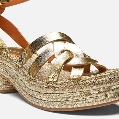 SANDALS - CHAYA sandals, light gold lambskin || OUTLET - CHAYALGOMTNM350 - Clergerie Paris - USA