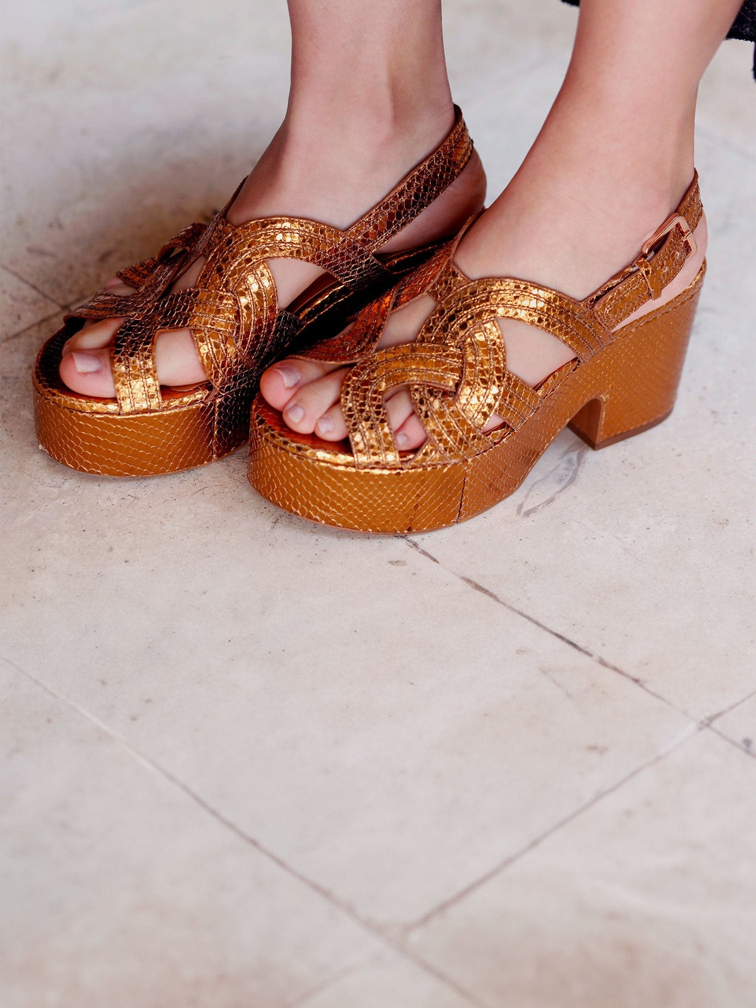 SANDALS - CHOU sandals, snake effect - Clergerie Paris - USA