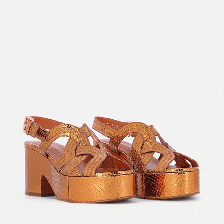 SANDALS - CHOU, snake effect - Clergerie Paris - USA