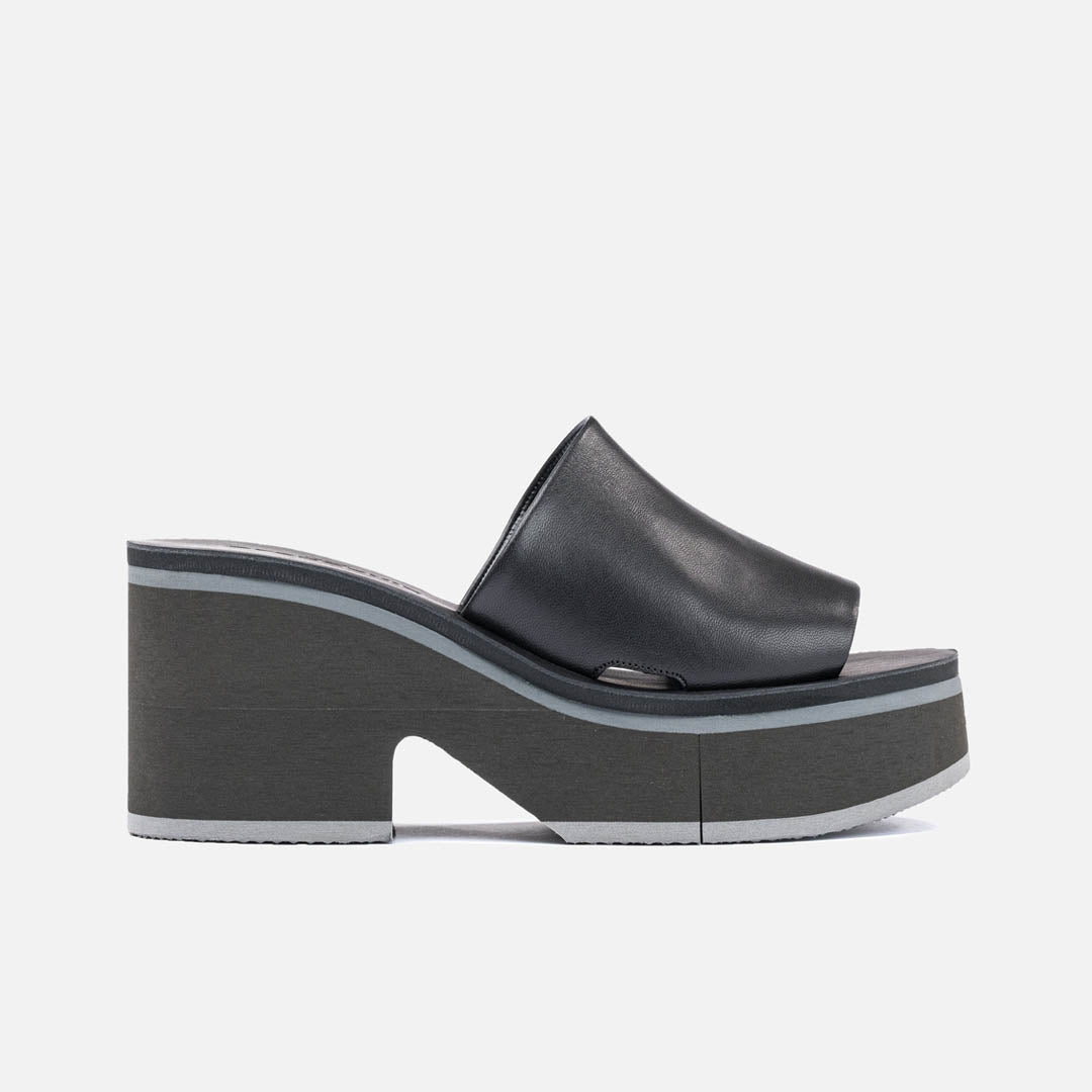 MULES - CLEM mules, black lambskin || OUTLET - CLEMBLKNAPM350 - Clergerie Paris - USA