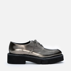 DERBIES - CLIVE, gloss metallic gobi - Clergerie Paris - USA