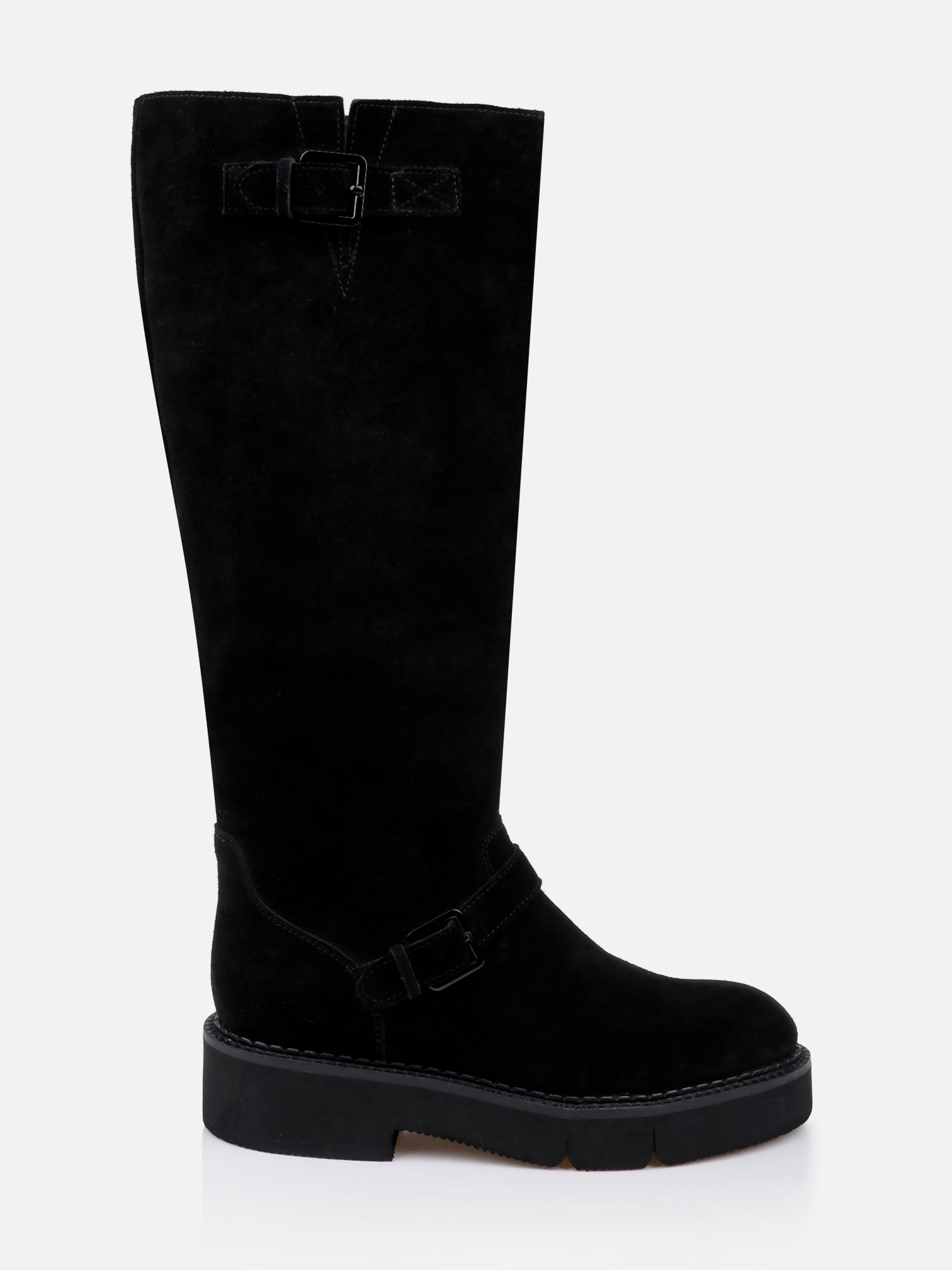 HIGH BOOTS - COLBY, suede split black - Clergerie Paris - USA