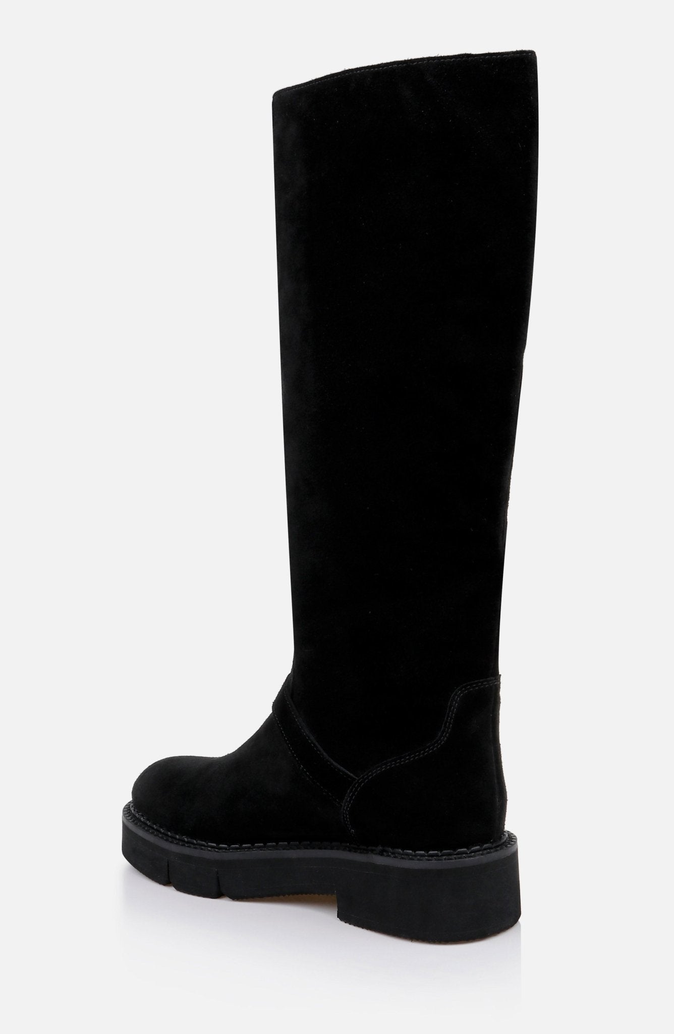 HIGH BOOTS - COLBY, suede split black - Clergerie Paris - USA