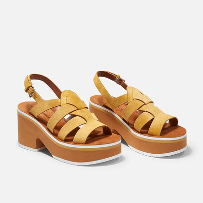 SANDALS - COLINE sandals, suede yellow || OUTLET - Clergerie Paris - USA