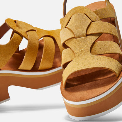 SANDALS - COLINE sandals, suede yellow || OUTLET - Clergerie Paris - USA