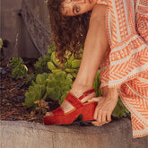 SANDALS - CORA, suede red - Clergerie Paris - USA