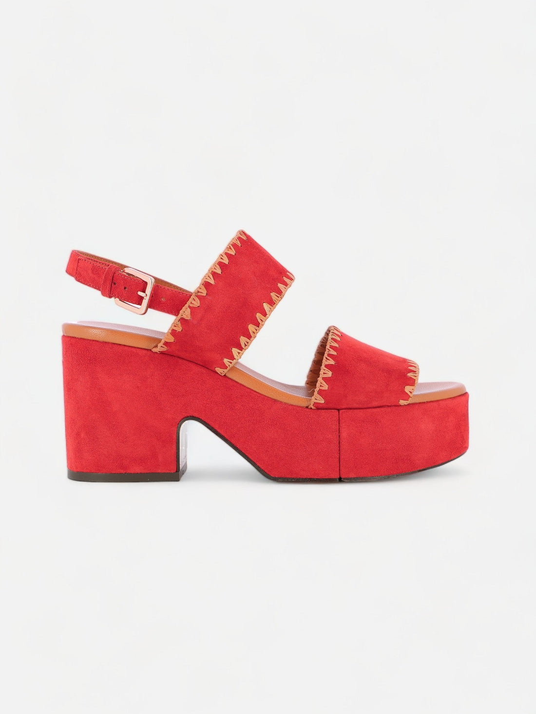 SANDALS - CORA, suede red - Clergerie Paris - USA