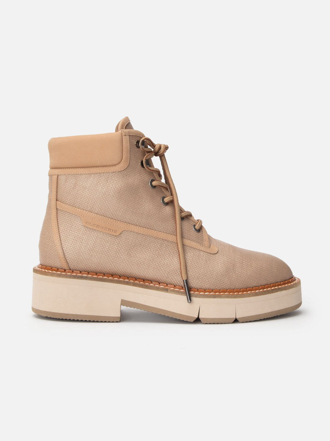 ANKLE BOOTS - CRUSH4, nude papyrus fabric - Clergerie Paris - USA