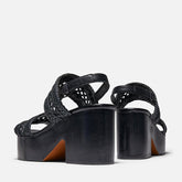 SANDALS - CYRIELLE, black cellulose raffia || OUTLET - Clergerie Paris - USA