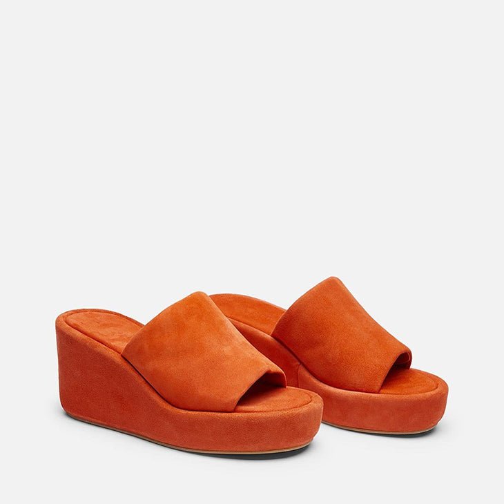 MULES - DAENA, coral suede || OUTLET - Clergerie Paris - USA