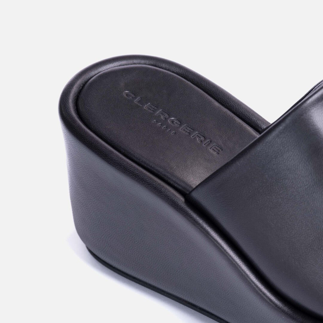 MULES - DAENA mules, black lambskin || OUTLET - Clergerie Paris - USA