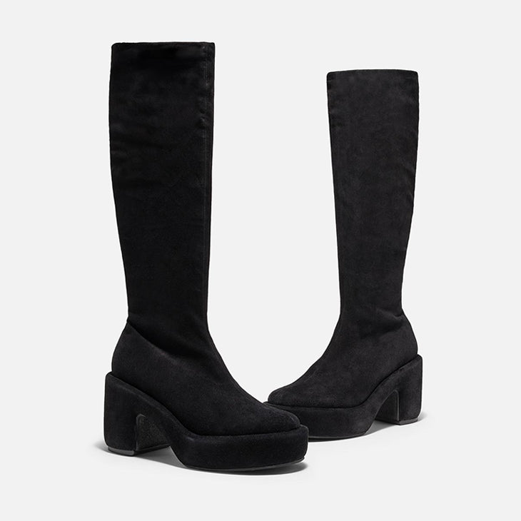 HIGH BOOTS - DAJA, suede black || OUTLET - Clergerie Paris - USA