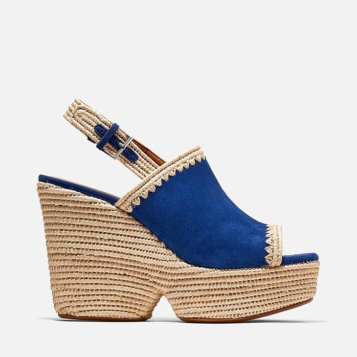 SANDALS - DAMYA, blue pacific suede - Clergerie Paris - USA