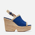 SANDALS - DAMYA, blue pacific suede - Clergerie Paris - USA