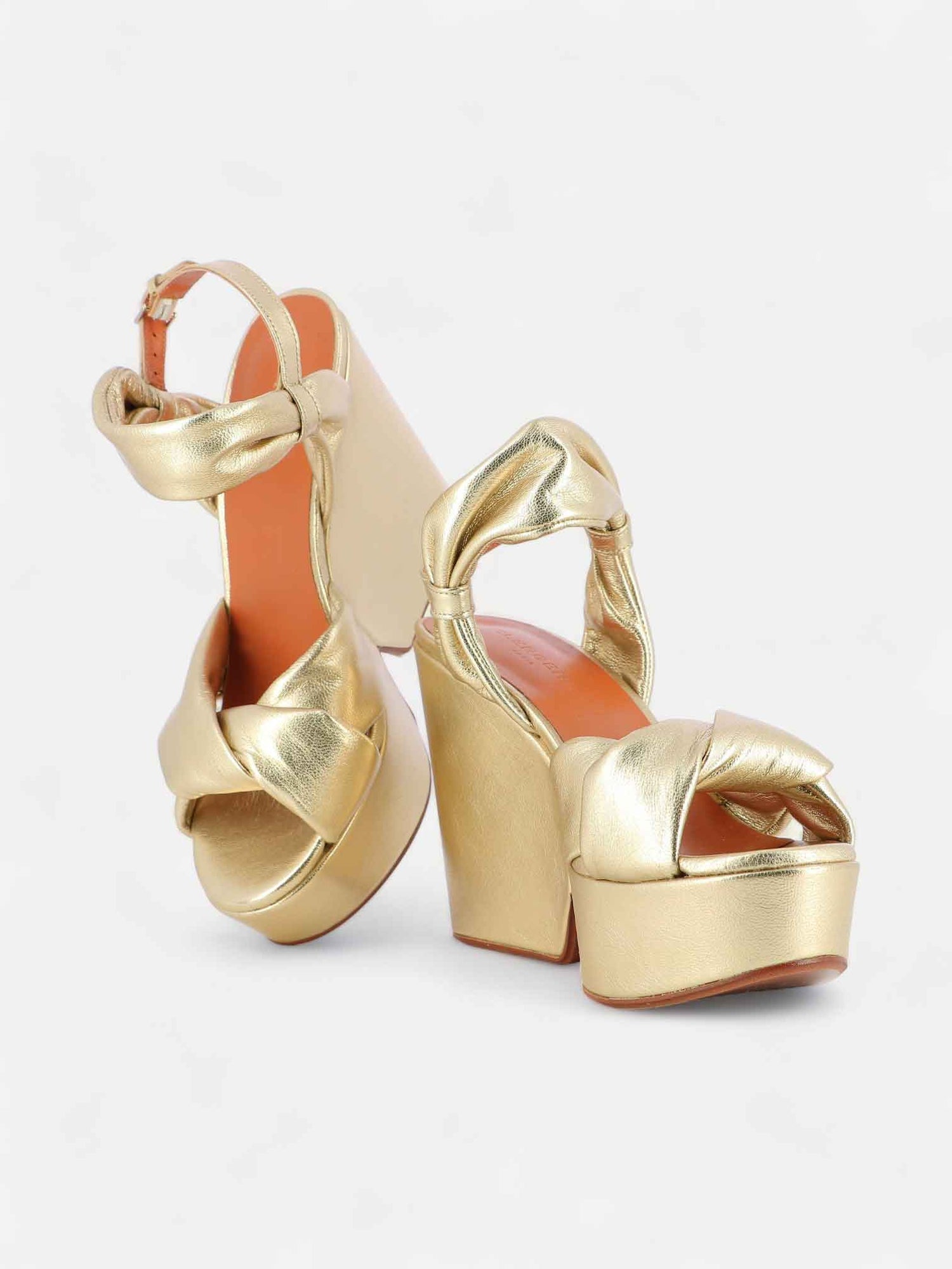 SANDALS - DARLIE sandals, lambskin gold metallic - DARLIEBEIMETM350 - Clergerie Paris - USA