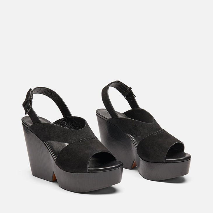 SANDALS - DAVA, suede black || OUTLET - Clergerie Paris - USA