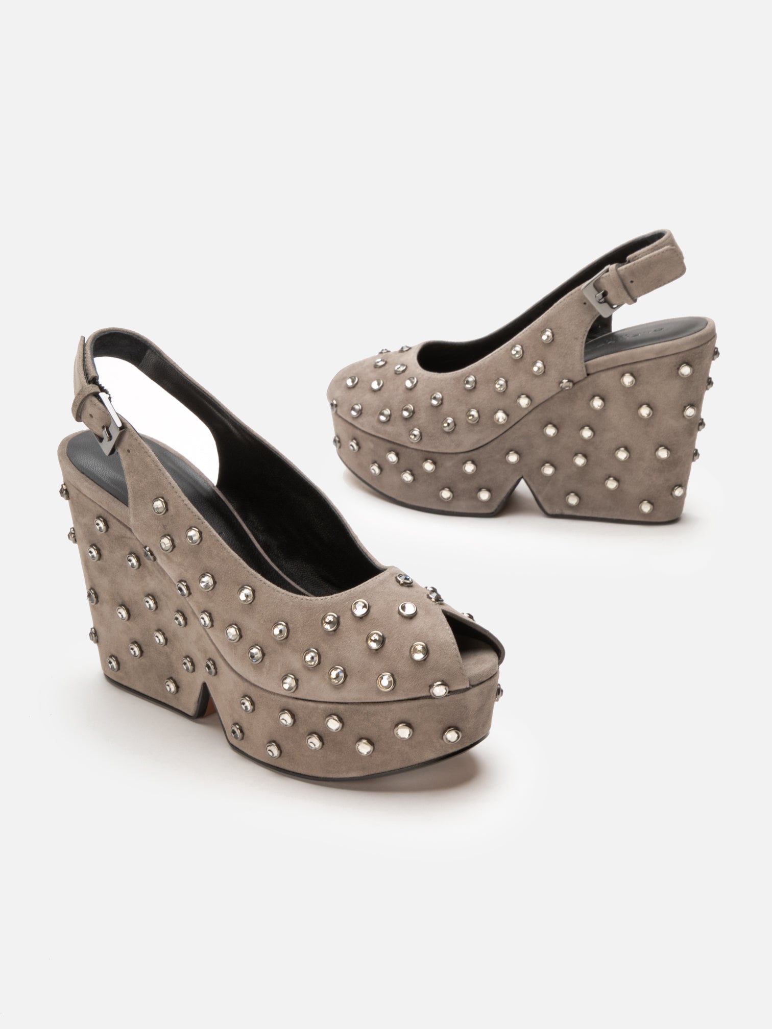 WEDGES - DAVINA, suede stone - Clergerie Paris - USA