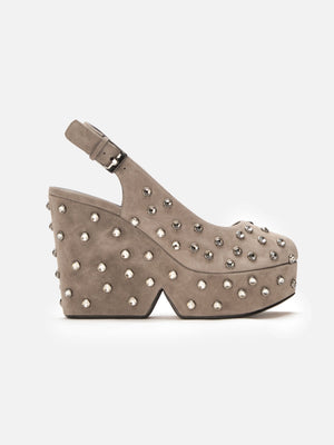 WEDGES - DAVINA, suede stone - Clergerie Paris - USA