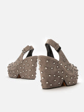 WEDGES - DAVINA, suede stone - Clergerie Paris - USA