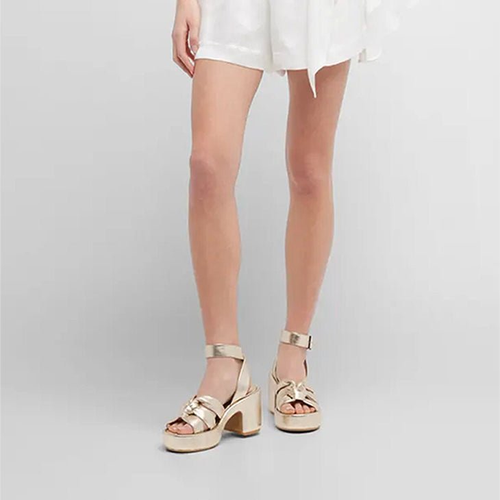 SANDALS - DAYNA, beige metallic || OUTLET - Clergerie Paris - USA