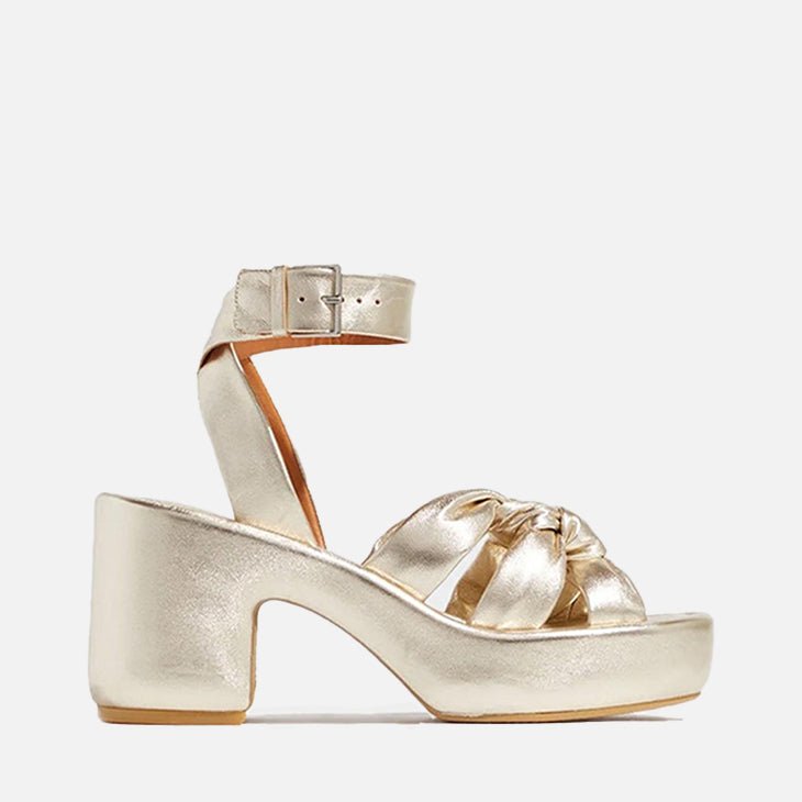 SANDALS - DAYNA, beige metallic || OUTLET - Clergerie Paris - USA