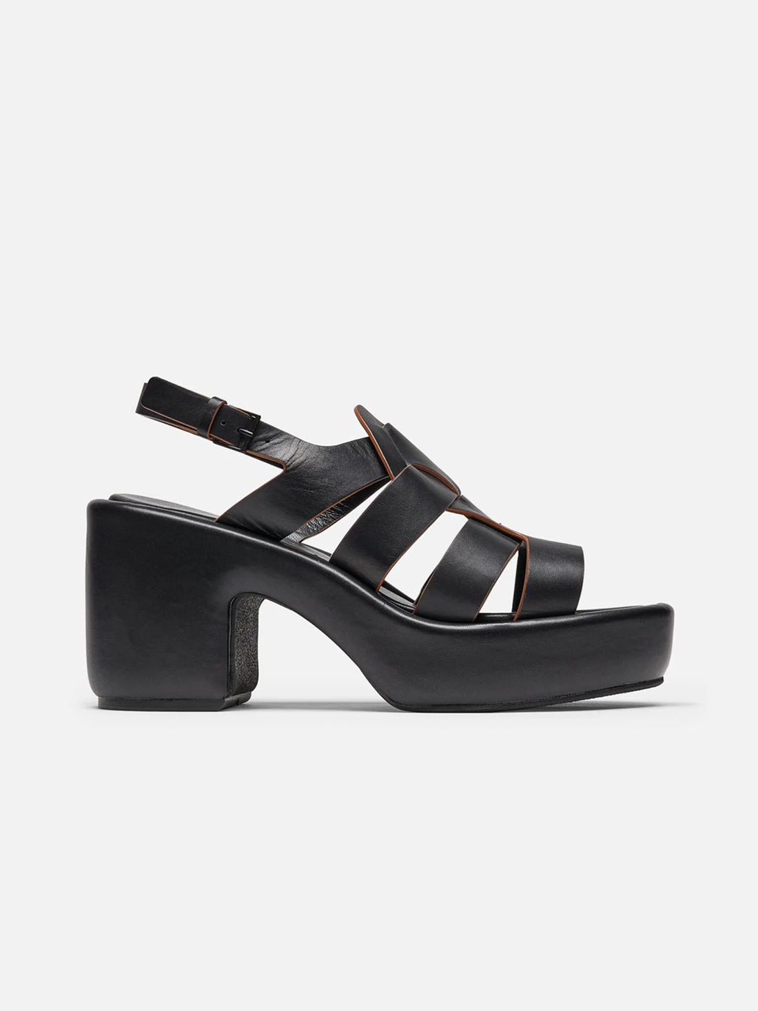 DIVINA sandals, black smooth calfskin || OUTLET
