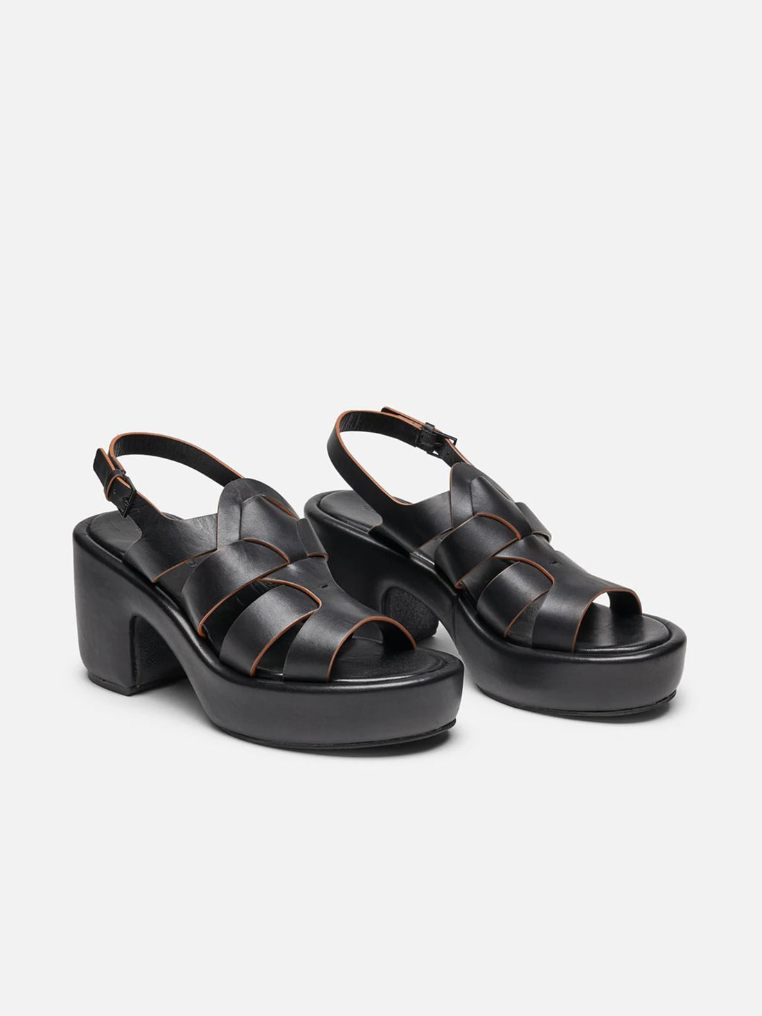 DIVINA sandals, black smooth calfskin || OUTLET