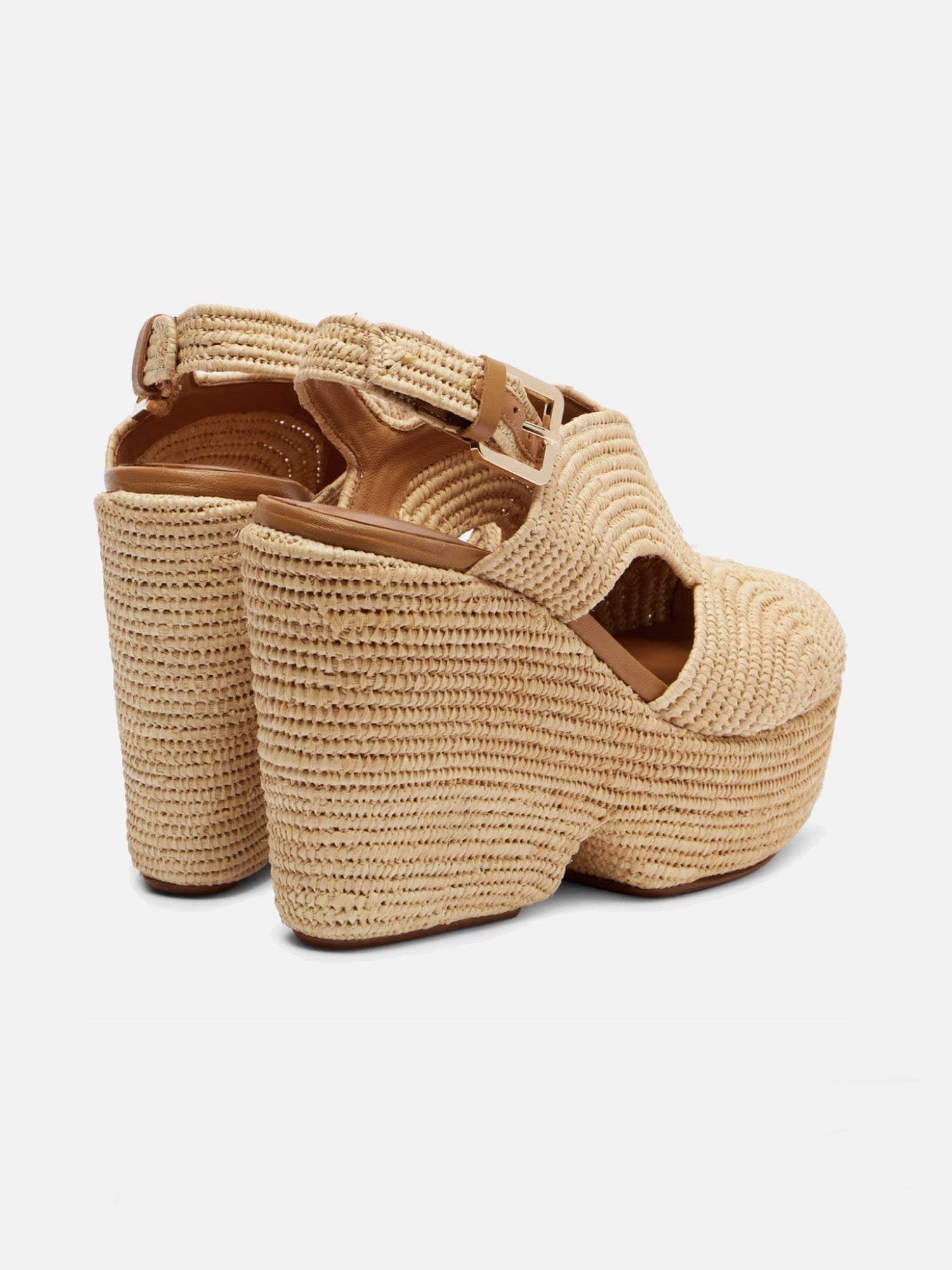 WEDGES - DOLCE4, natural raffia - Clergerie Paris - USA