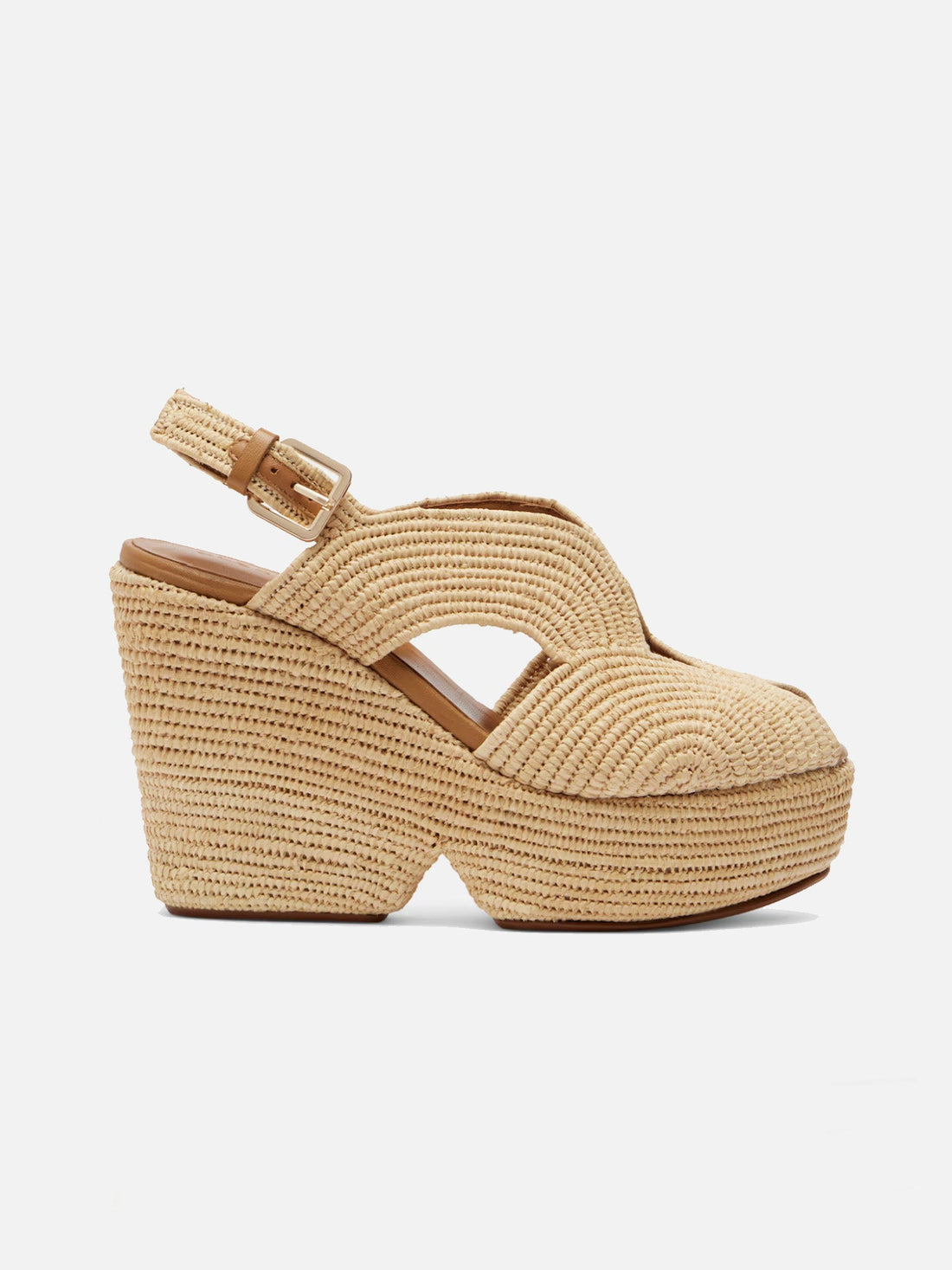 WEDGES - DOLCE4, natural raffia - Clergerie Paris - USA