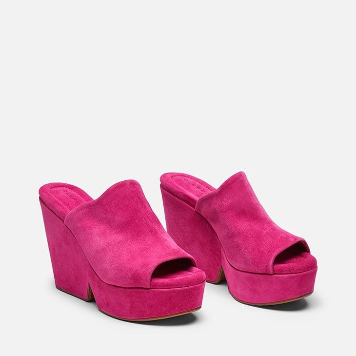 MULES - DOLCY, pink suede - Clergerie Paris - USA