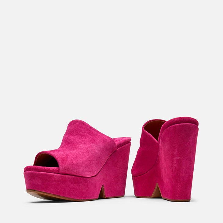 MULES - DOLCY, pink suede - Clergerie Paris - USA