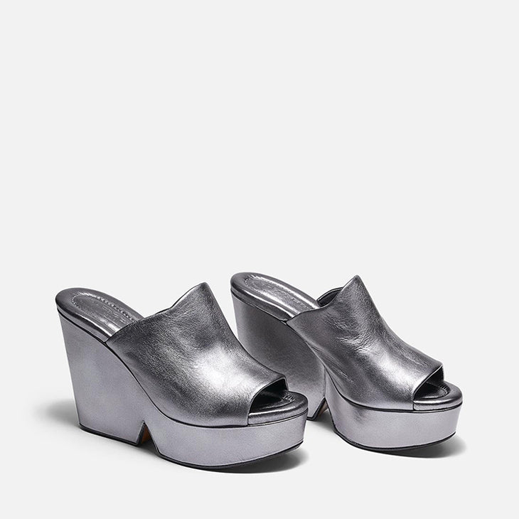 MULES - DOLCY, sylver || OUTLET - Clergerie Paris - USA