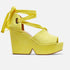 SANDALS - DOTY sandals, yellow suede goatskin || OUTLET - DOTYCVLEMSDEM350 - Clergerie Paris - USA