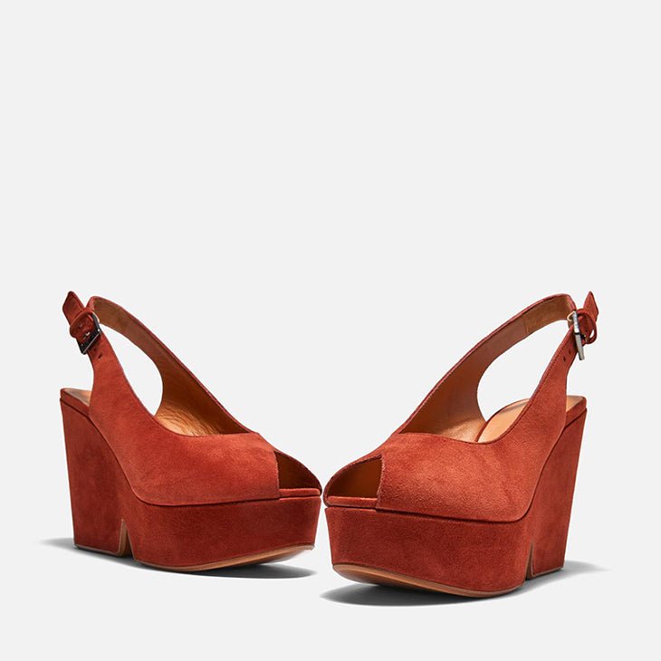 WEDGES - DYLAN, brick || OUTLET - Clergerie Paris - USA