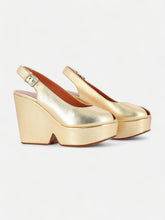 WEDGES - DYLAN, metallic gold - Clergerie Paris - USA