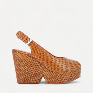 WEDGES - DYLAN, python effect desert - Clergerie Paris - USA