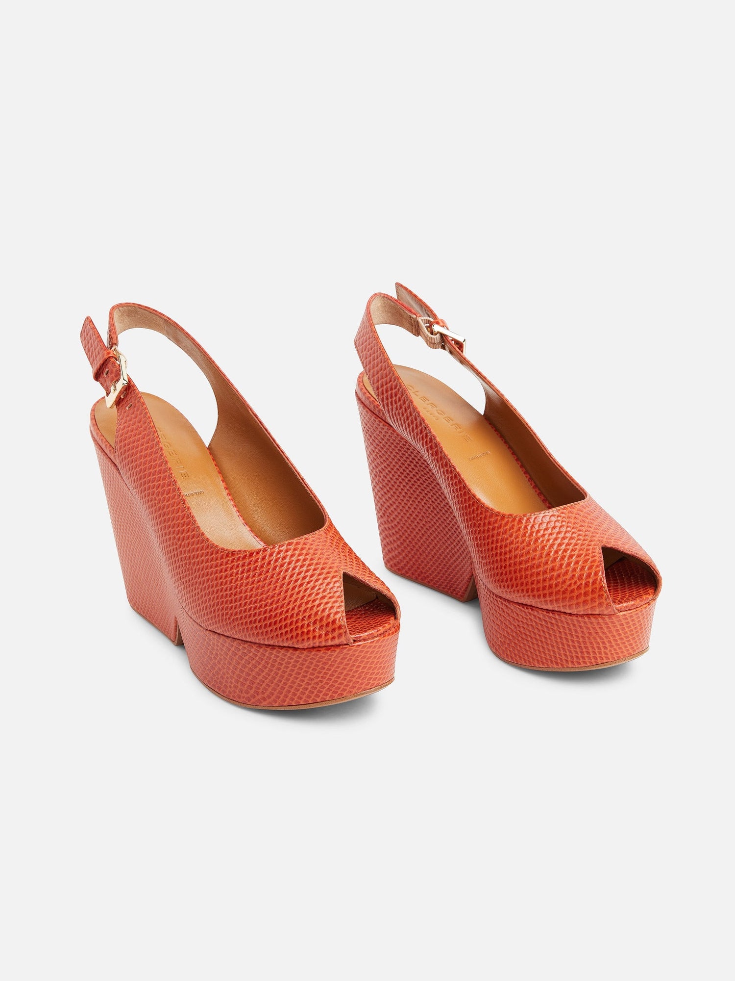 WEDGES - DYLAN, snake - effect spice - Clergerie Paris - USA