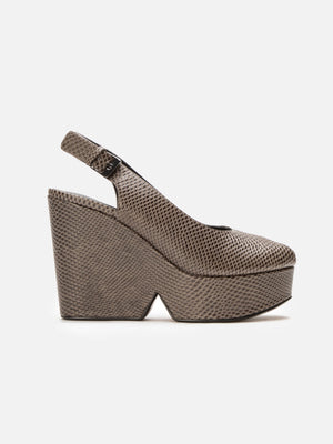 WEDGES - DYLAN, snake - effect stone - Clergerie Paris - USA